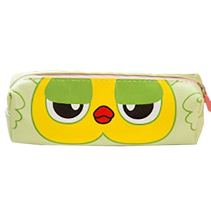 Trousse Triangle Motif Écrevisse Kawaii - Pochette à Crayons En Cuir - Organisateur Stylos, Maquillage, Accessoires