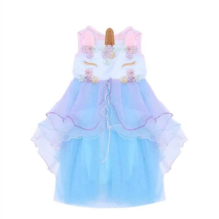 Enfants Bebe Fille Licorne Dress Anniversaire Pageant Party Princesse Tutu Robes Costume 1cm Bleu Clair Achat Vente Robe Jupe Enfants Bebe Fille Licorne Cdiscount