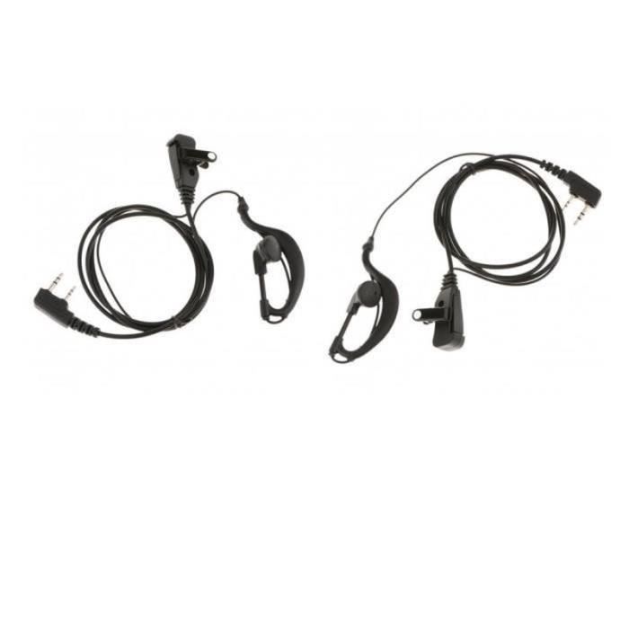 COODIO Kit Oreillette-micro 2 Broches Avec Tube Acoustique - Pour Midland Talkie Walkie, Idéal Sécurité, Surveillance, événements