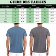 Lot de 2 T-Shirt Homme,Coton Col Arrondi Tee Shirt Hommes Manches Courtes T Shirt De Marque Luxe Couleur unie -1