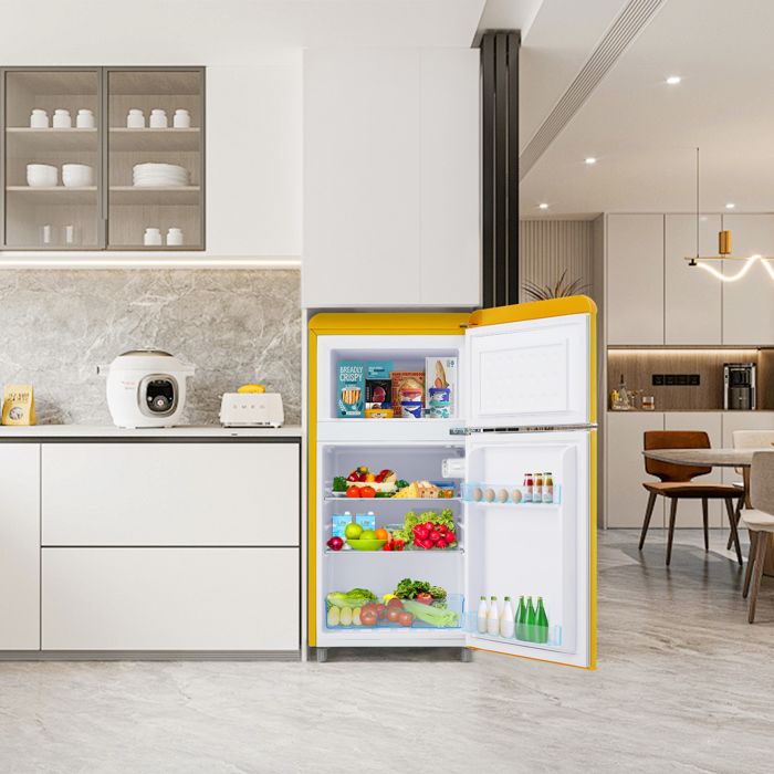 Refrigerateur congelateur en haut 92L (64L+28L) avec 2 portes - température  - 27° à 13° - lumière LED - classe énergétique F - - Achat / Vente  réfrigérateur classique Refrigerateur congelateur en
