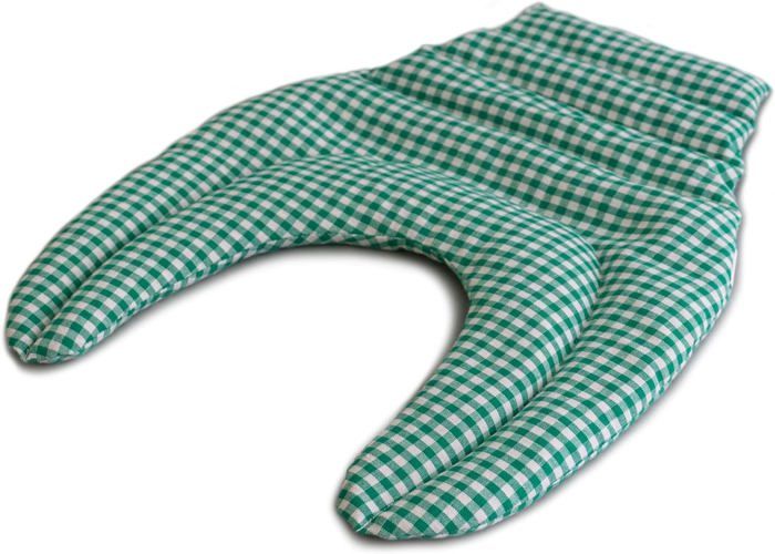 Coussin Tour De Cou Compartimenté Avec Partie Dorsale, Vert Et Blanc