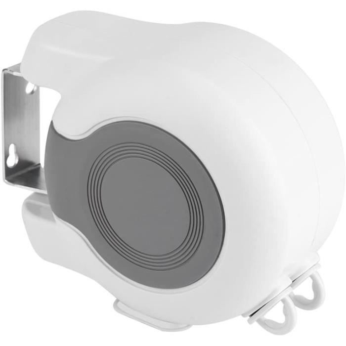 Corde à Linge Rétractable Murale 4,8 M - Acier Inoxydable, Support 20 Kg, Installation Facile - 10