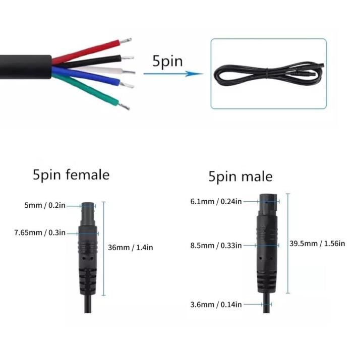 Câble D'extension De Caméra De Recul à 5 Broches, Câble D