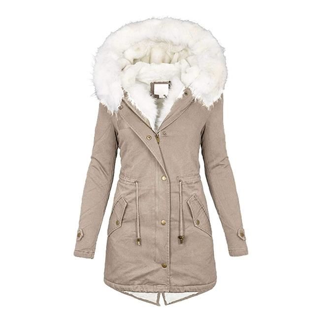 Veste d hiver chaude universelle pour femmes Marque Modele Kaki Beige Femme Adulte Kaki Cdiscount Pret a Porter