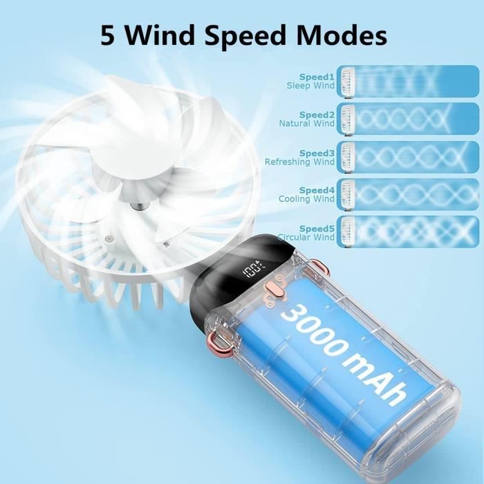 Ventilateur Portable pliable USB, Mini ventilateur télescopique Ventilateur Portable pliable USB, Mini ventilateur télescopique