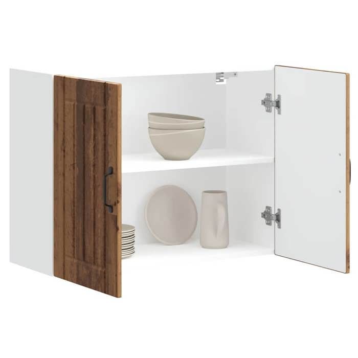 Armoire De Cuisine Mendler HWC-O53 175x80x42cm Blanc - 4 Compartiments, Portes Coulissantes, Roulettes/freins, Panneau Perforé - 9