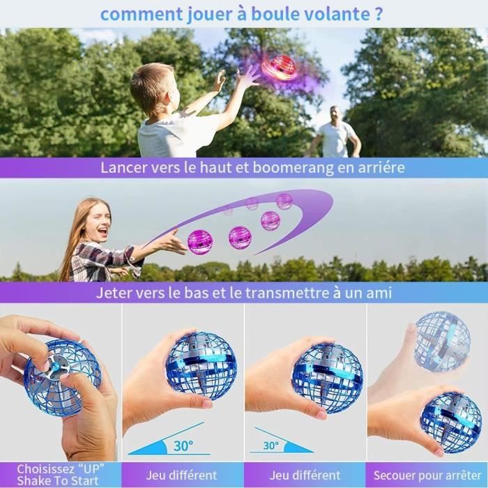 Boule Volante Lumineuse,Flying Ball,Boule Volante Magique,Hover  Ball,Boomerang Ball, Fly Spinner Mini Drone LED pour Enfants Adultes -  Cdiscount Sport