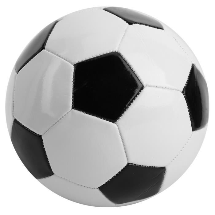 Jouet de football 21 cm / taille 5 pour enfants / adultes - Blanc avec noir  et gris 