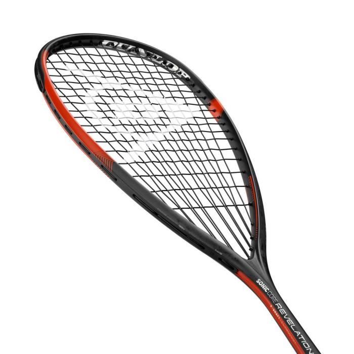 Carbon – Raquette de squash une pièce ultra légère avec housse de raquette, convient aux débutants, bleu