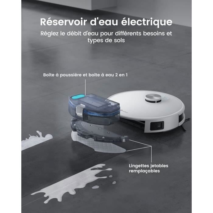 Robot Aspirateur LEFANT M1 Navigation LDS 2 en 1 APP WIFI Alexa