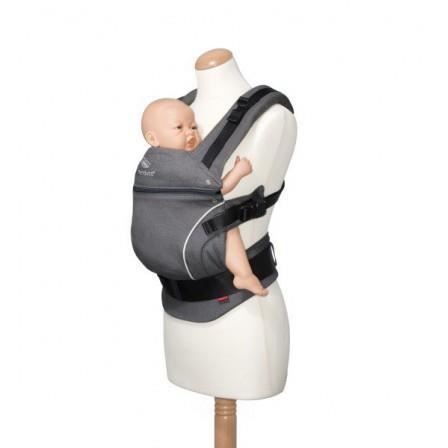 Porte bebe ergonomique Manduca Pure Cotton Dark grey MANDUCA Pour bebe de 0 mois a 3 ans 100 coton bio Cdiscount Puericulture Eveil bebe
