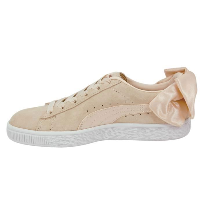 Puma suede bow beige store