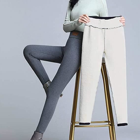 Pantalon d'hiver pour femme - Legging thermique - Doublure chaude - Imprimé  - Collants épais - Opaque - Long - Pantalon de pyjama : : Mode