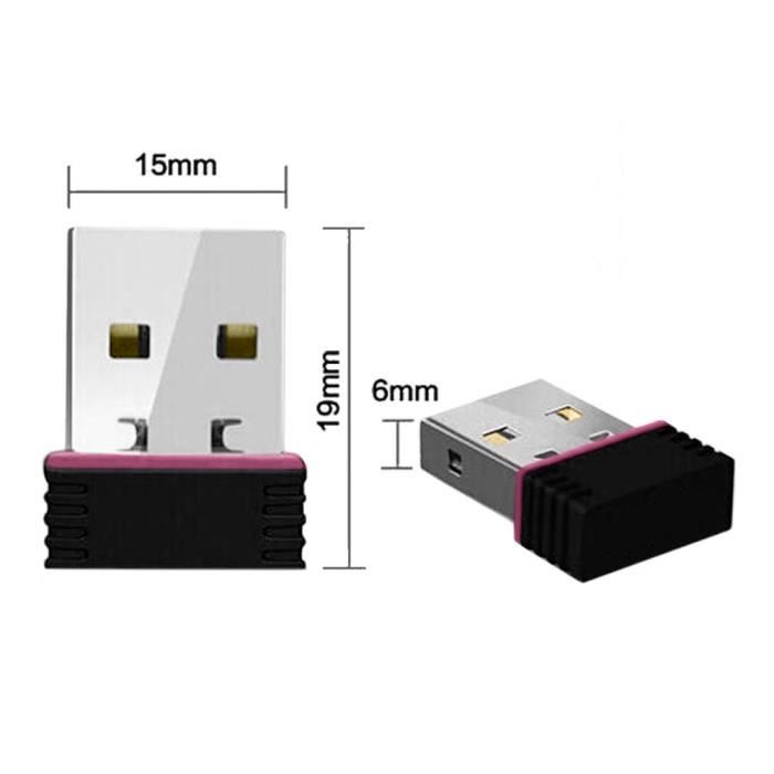 Mini Clé USB WIFI Adaptateur sans fil 600Mbps 2.4 + 5.8Ghz - Cdiscount  Informatique