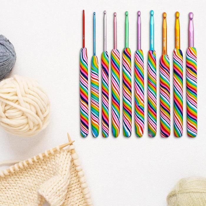 Lot De Crochets En Aluminium, Aiguilles À Crochet, Crochets Pour ...
