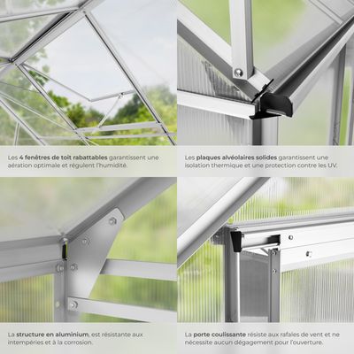 Serre Portable Transparente 120x60x60 Cm Avec Fermeture Éclair - Pour Balcon, Terrasse, Jardin - 5