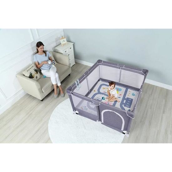 Parc Bebe Grand Parc D Activites Bebe Parc De Jeu Bebe Pour Bebe Pour Garcons Filles Bebes 70 86 59 27 55 Gris Cdiscount Puericulture Eveil Bebe