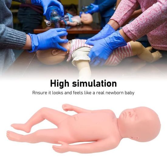 Drfeify Modèle nouveau-né en plastique, simulateur de bébé réaliste pour  l'apprentissage des soins bébé