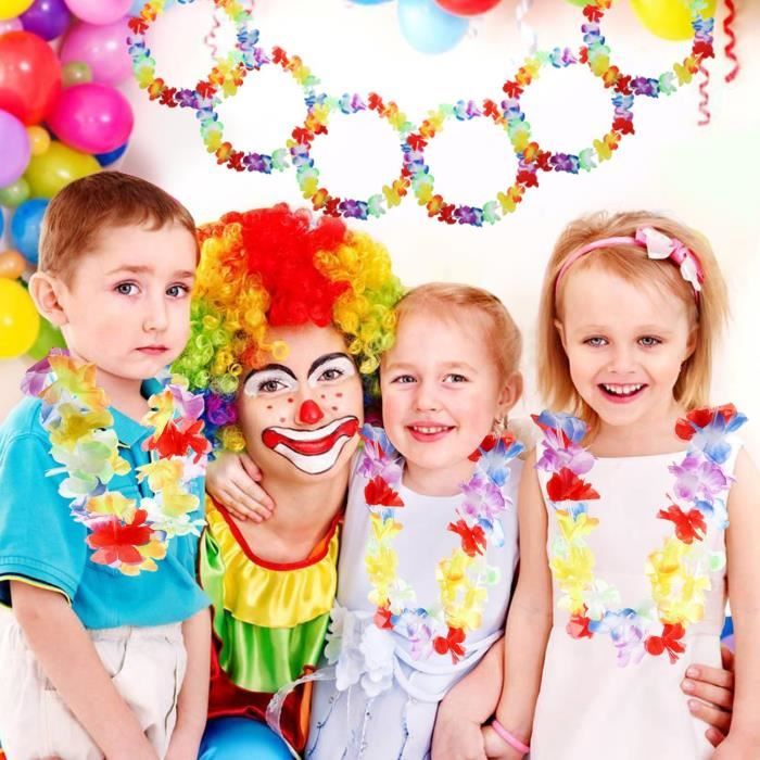 Set De 25 Colliers Hawaïens Boland – Fleurs Colorées – Accessoire Plage, Fête, Carnaval
