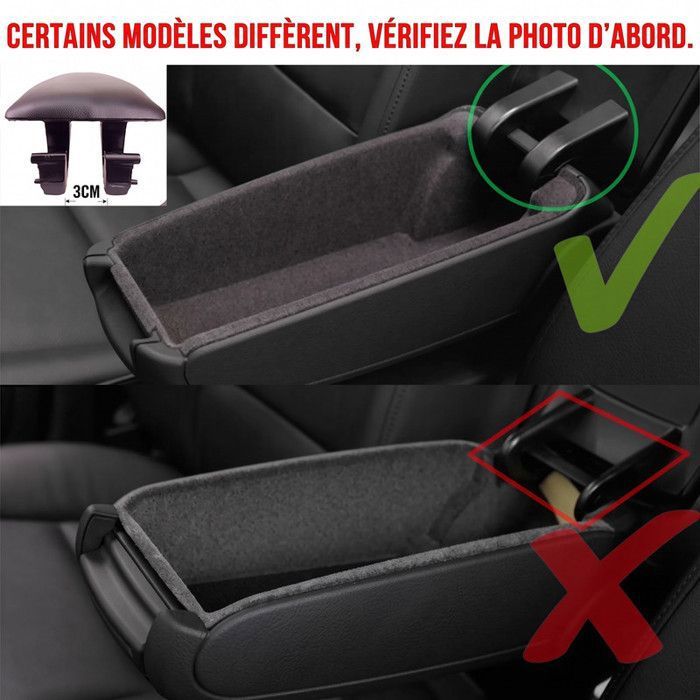 Couvercle D'Accoudoir Central Pour Audi A4 B6 B7 Quattro - Tissu Doux, Installation Facile, Améliore Le Confort Et Le Style - 4