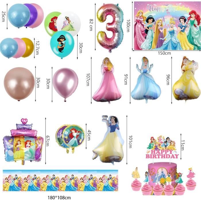 Licorne Decoration Anniversaire 3 Ans, Deco Anniversaire Ballon Pastel Avec Bannière Happy