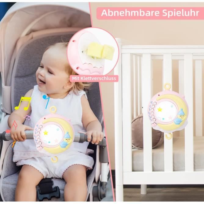 Boîte à Musique à Ressort Bébé - Mélodie Douce Pour Mobile Lit, Berceau Ou Poussette, Blanc