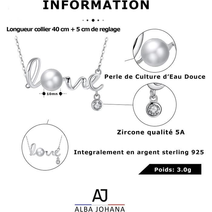 Parure De Bijoux En Argent 925 - Collier Cœur Et Boucles D'Oreilles Avec Zircones - Cadeau Pour Femme, Fille (Anniversaire, Mariage, Saint-Valentin)
