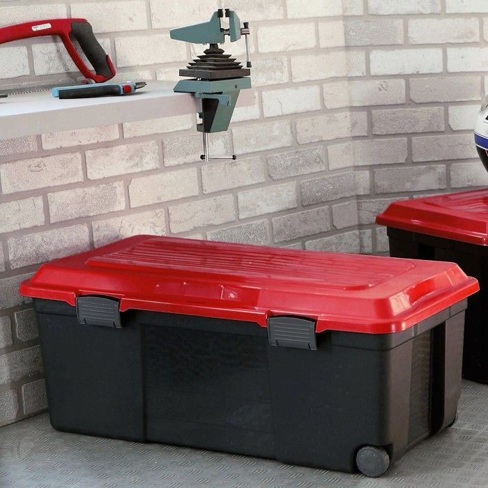 Coffre De Rangement KESSER 310L - Aspect Rotin, Roulettes - Pour Jardin, Coussins, Extérieur
