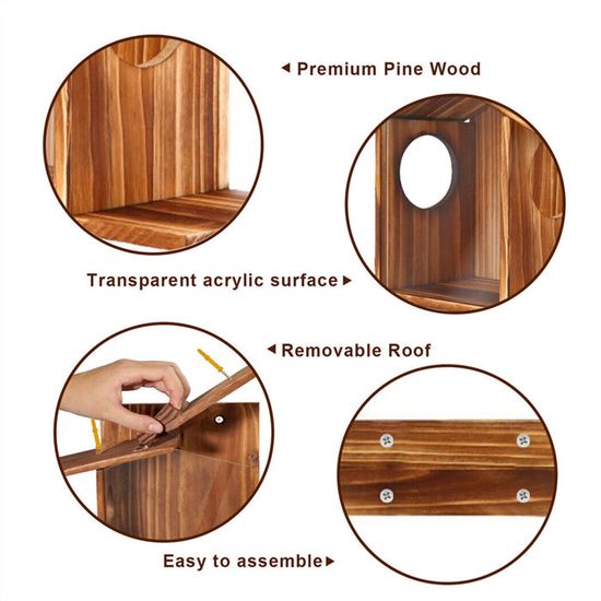 Maisons pour écureuils 4 pcs Bois de sapin | Leroy Merlin