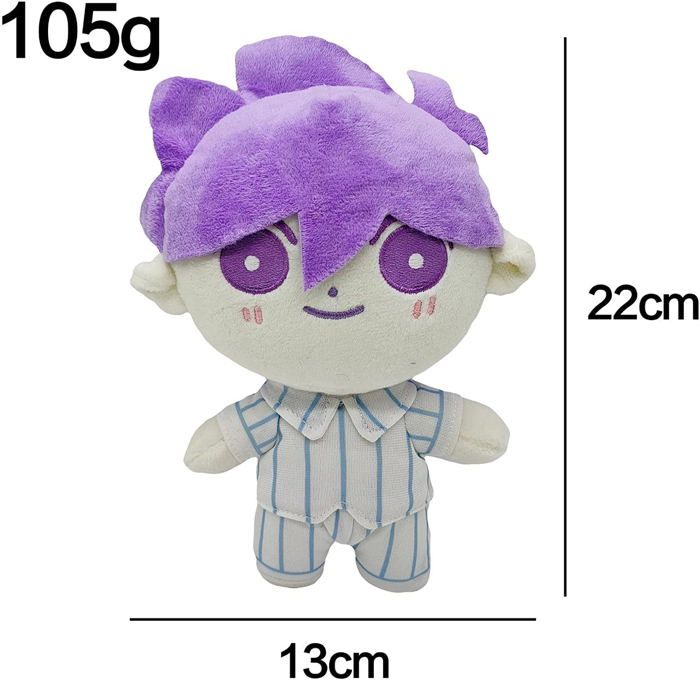 Peluche Omori Basil – 22 Cm, Jouet De Rôle, Mascotte En Cristal Ultra Doux – Cadeau Fan