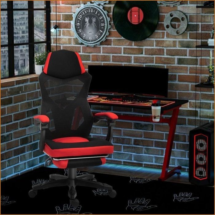 Chaise Gaming Vinsetto - Fauteuil Bureau Ergonomique Avec Appui-tête, Dossier Inclinable 135°, Hauteur Réglable - 63x67x122-130cm Noir