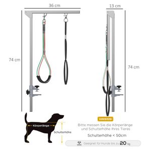 LeeQinersw Bracket de Cou pour Sèche-Cheveux pour Chiens, Support de Toilettage pour Animaux de Compagnie, Design Mains Libres, Noir