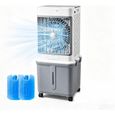 Climatiseur portable sans fenêtre amélioré :réservoir d'eau amovible de 32L, diffusion d'air angle à 120°, 3 vitesses, télécommande