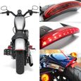 Feu de frein de garde-boue arrière à DEL de moto pour Harley-Davidson Sportster 883 X rouge-0