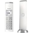Téléphone résidentiel sans fil avec répondeur - PANASONIC KX-TGK220 - Blanc - ID d'appelant - Mains libres-0