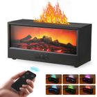 TTLIFE 150ML Humidificateur d'air Chambre avec Cheminée LED, Couleur de 7 Flammes, Diffuseur Huiles Essentielles Flamme pour la Maison