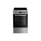 Beko FSM57300GX, Cuisinière, Acier inoxydable, Rotatif, Toucher, En haut devant, émail, Céramique