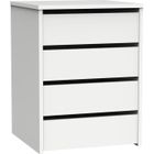 PEGANE Commode Meuble de rangement coloris blanc brillant - Hauteur 61 x Longueur 46 x Profondeur 45 cm