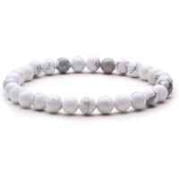 Bracelets de perles de pierres précieuses de 8 mm cadeaux d'anniversaire pour hommes et femmes Bracelet extensible en agate de