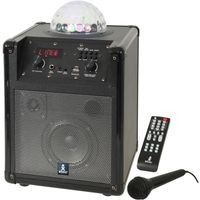 Enceinte Portable Autonome Karaoke USB Bluetooth BOOSTKUBE-BK - BOOST - Effet de Lumiere Astro à LED RVB