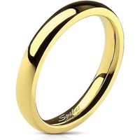 Bague anneau de mariage classique en acier doré 4mm - Homme - Argenté