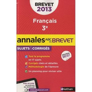AUTRES LIVRES ANNALES BREVET 2013 FRANCAIS CORRIGES N27