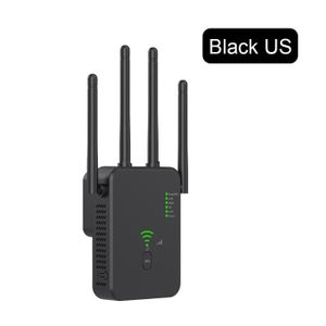 REPETEUR DE SIGNAL Noir États-Unis - Répéteur WiFi sans fil U10 2.4G 5G, 1200Mbps, amplificateur de Signal, Booster de réseau, r