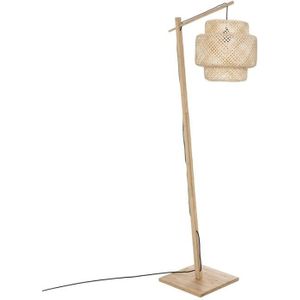 LAMPADAIRE Lampadaire en bois - Atmosphera - Liby 173 cm - Naturel - E27 - Elégance - Chic