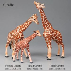 FIGURINE - PERSONNAGE Girafe-1 - Figurine de girafe sauvage en PVC pour enfant, Jouet de collection, Décoration, Zoo, Animal