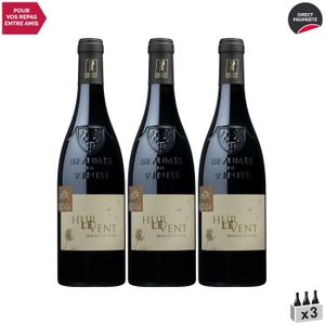 VIN ROUGE Beaumes de Venise Hurlevent Rouge 2021 - Lot de 3x75cl - Domaine de la Pigeade - Vin AOC Rouge de la Vallée du Rhône
