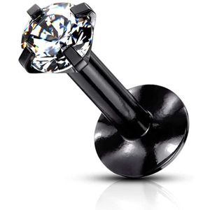 9pcs acier inoxydable zircon cristal vis à tête bombée hélice piercing 