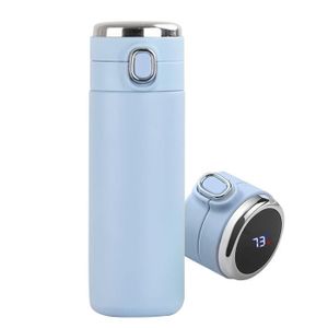 GOURDE Gourde,Thermos Intelligent de 420ML, bouteille d'eau en acier inoxydable, affichage numérique de la température à Led, - Type Bleu