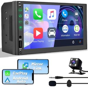 AUTORADIO Autoradio 2 Din Bluetooth 7 Pouces Écran Tactile Autoradio Double Din Avec Bluetooth Mains Libres Radio Fm Aux Usb Tf Lien M[n397]